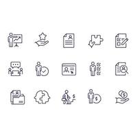 career line icons vector design