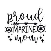 proud marine mom vector design
