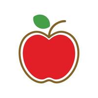 diseño de vector de manzana roja