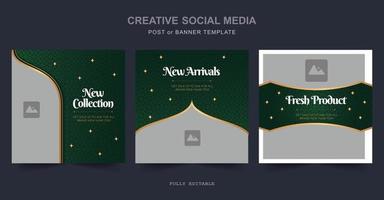 Ramadan Sale Social Media Post design. A good template for advertising on social media. Perfect for social media Sale posts, and web banner internet ads. vector