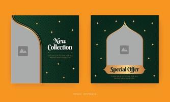 Ramadan Sale Social Media Post design. A good template for advertising on social media. Perfect for social media Sale posts, and web banner internet ads. vector