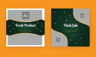 Ramadan Sale Social Media Post design. A good template for advertising on social media. Perfect for social media Sale posts, and web banner internet ads. vector