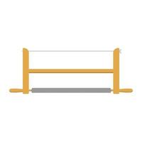 Frame saw, wooden construction. Tool for cutting to length, trimming, slitting and setting down. vector
