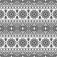 Seamless ethnic pattern. Traditional tribal pattern in black and white color vector
