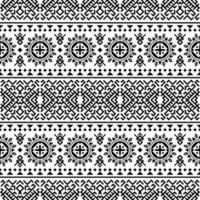 Seamless ethnic pattern. Traditional tribal pattern in black and white color vector