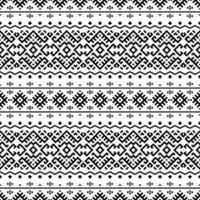 Seamless ethnic pattern. Traditional tribal pattern in black and white color vector