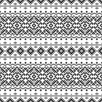 Seamless ethnic pattern. Traditional tribal pattern in black and white color vector