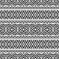 Seamless ethnic pattern. Traditional tribal pattern in black and white color vector