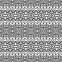 Seamless ethnic pattern. Traditional tribal pattern in black and white color vector