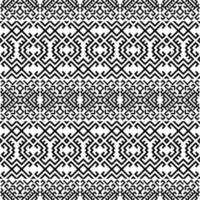 Seamless Ethnic Pattern Background Texture design vector in black white color
