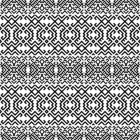 Seamless Ethnic Pattern Background Texture design vector in black white color