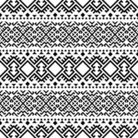 Ikat Ethnic Seamless Pattern texture design vector in black white color