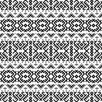 Ikat Ethnic Seamless Pattern texture design vector in black white color