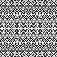 Ikat Ethnic Seamless Pattern texture design vector in black white color