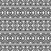 vector de diseño de textura de patrones sin fisuras étnicos ikat en color blanco negro