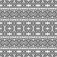 Seamless Ethnic Pattern Background Texture design vector in black white color