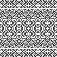 Seamless Ethnic Pattern Background Texture design vector in black white color