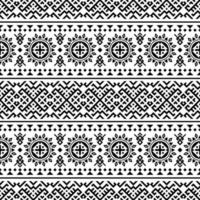 Ikat Ethnic Seamless Pattern texture design vector in black white color