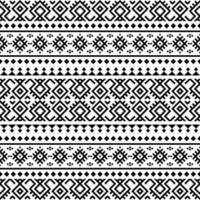 vector de diseño de textura de patrones sin fisuras étnicos ikat en color blanco negro