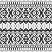 Ikat Ethnic Seamless Pattern texture design vector in black white color