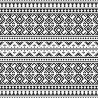 vector de diseño de textura de patrones sin fisuras étnicos ikat en color blanco negro