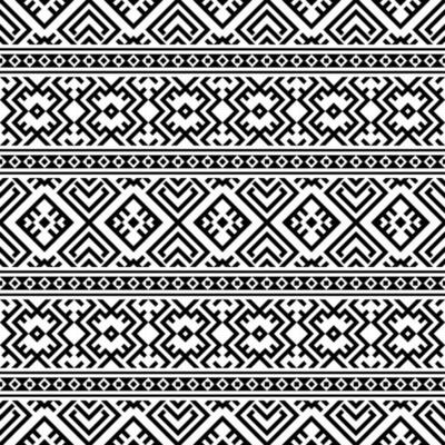 Geometric Seamless Ethnic Patterns Texture Design Vector