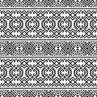 vector de diseño de textura de fondo de patrones sin fisuras étnicos tribales en color blanco negro