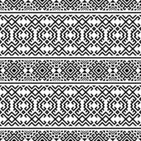 Tribal Ethnic Seamless Patterns Background Texture design vector in black white color