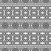 Tribal Ethnic Seamless Patterns Background Texture design vector in black white color