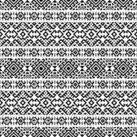 Seamless ethnic pattern. Traditional tribal pattern in black and white color vector