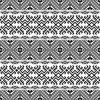 Tribal Ethnic Seamless Patterns Background Texture design vector in black white color