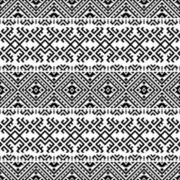 Tribal Ethnic Seamless Patterns Background Texture design vector in black white color