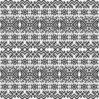 vector de diseño de textura de fondo de patrones sin fisuras étnicos tribales en color blanco negro