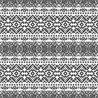 Seamless Ethnic Pattern Background Texture design vector in black white color