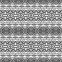 Seamless Ethnic Pattern Background Texture design vector in black white color