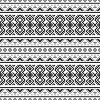 Ikat Ethnic Seamless Pattern texture design vector in black white color