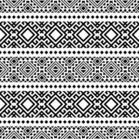 Ikat Ethnic Seamless Pattern texture design vector in black white color