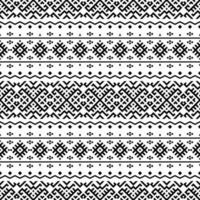 Tribal Ethnic Seamless Patterns Background Texture design vector in black white color