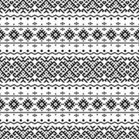 Tribal Ethnic Seamless Patterns Background Texture design vector in black white color