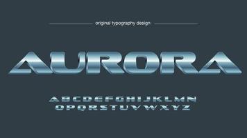 Chrome futuristic sports isolated letters vector
