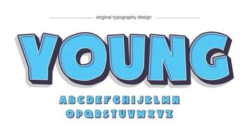blue 3d bold uppercase cartoon isolated letters