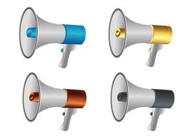 set of megaphone vector