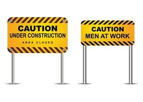 caution under construction vector