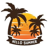 hello summer vector