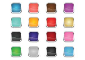 set of glossy button vector