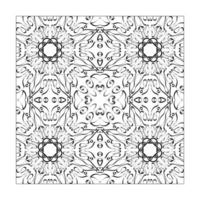 Mandala seamless pattern floral ornament vector