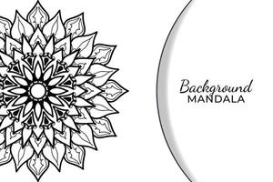 hand drawn indian ornament mandala on background style. vector