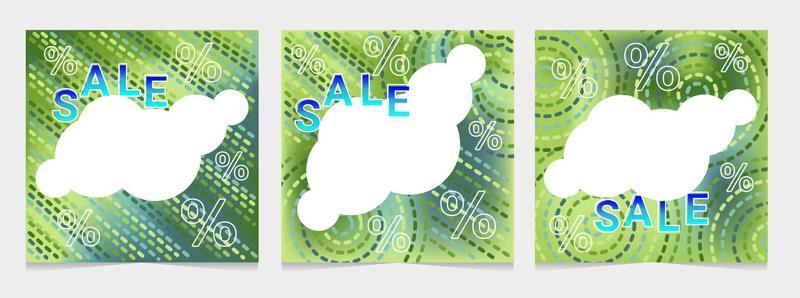 Green Sale promotional banner templates