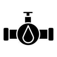 Industry Pipe Glyph Icon vector