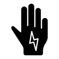 Wired Gloves Glyph Icon vector